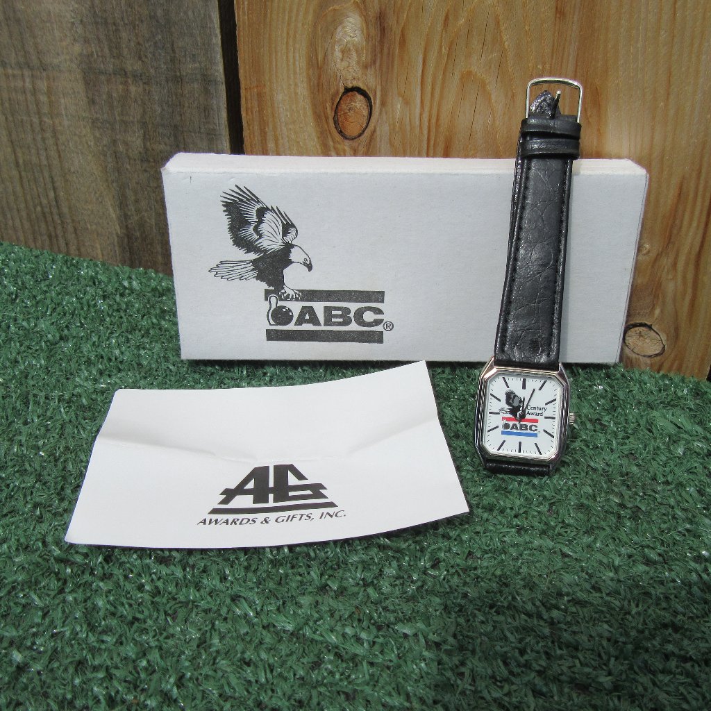 Vintage Brand New American Bowling Congress Century Award Abc Wrist Watch